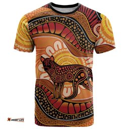 Indigenous Dingo Australia T Shirt Australian Aboriginal Art Proud LT14