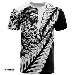 Koru Fern New Zealand Maori Tribal Warrior T Shirt LT9