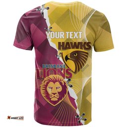 Personalised Hawks and Lions Inspired T Shirt Dynamic Style LT14