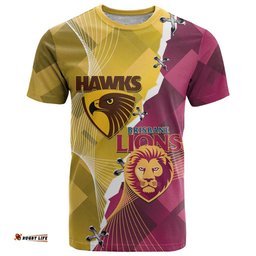 Personalised Hawks and Lions Inspired T Shirt Dynamic Style LT14