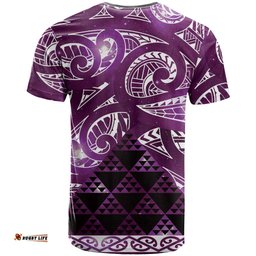 Matariki New Zealand T Shirt NZ Niho Taniwha Maori New Year Purple Galaxy LT14