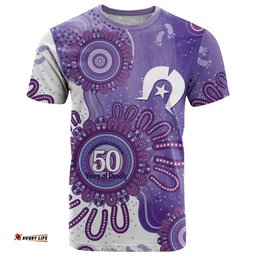 NAIDOC Week 2026 T Shirt 50 Years Deadly Dhari Purple Aboriginal Art LT14