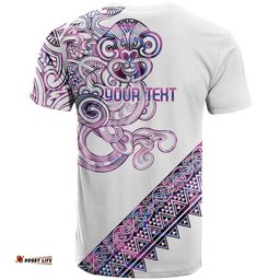 Mawhero Paua shell Kowhaiwhai Taniko Personalised T Shirt Taniwha Maori Tribal Style LT9