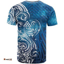 Matariki Galaxy T Shirt Maori Taniko Pattern LT9