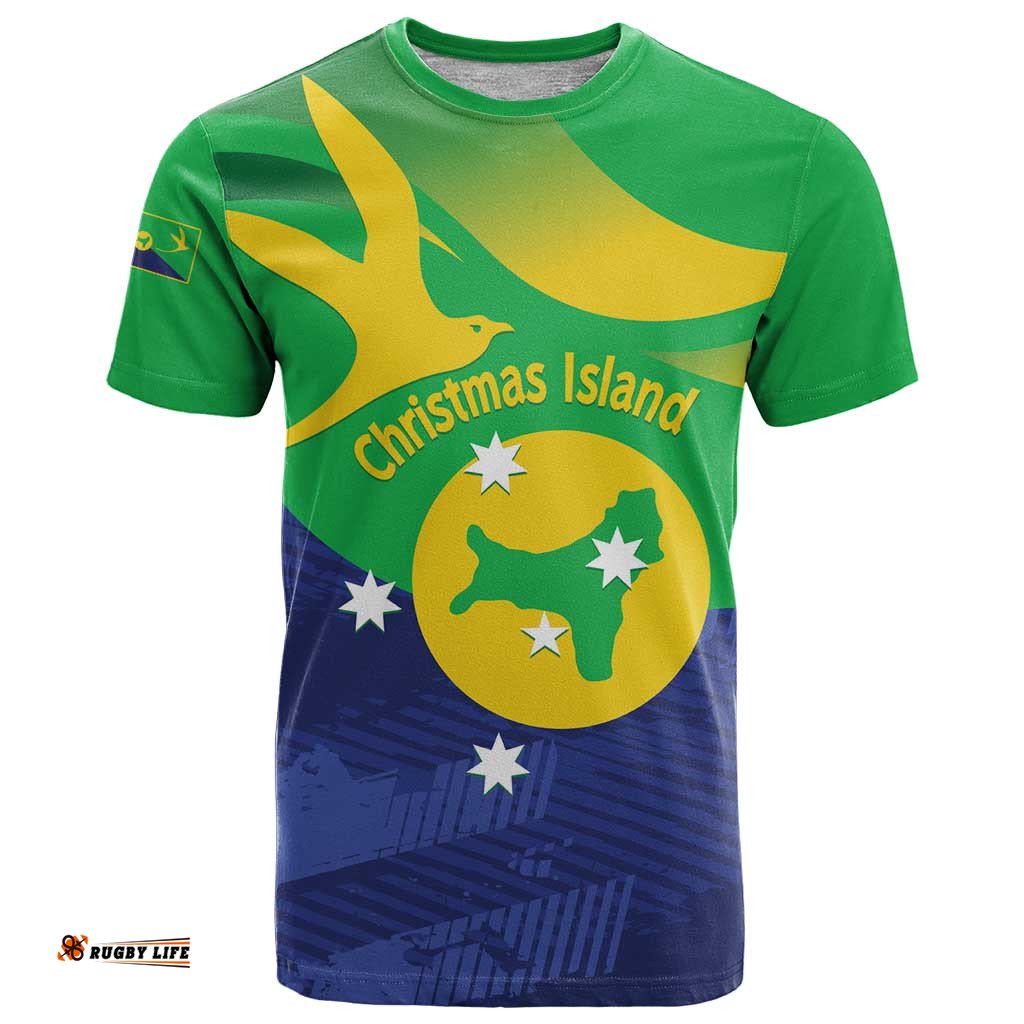 Personalised Australia Christmas Island T Shirt Wilayah Pulau Krismas Flag Color LT14