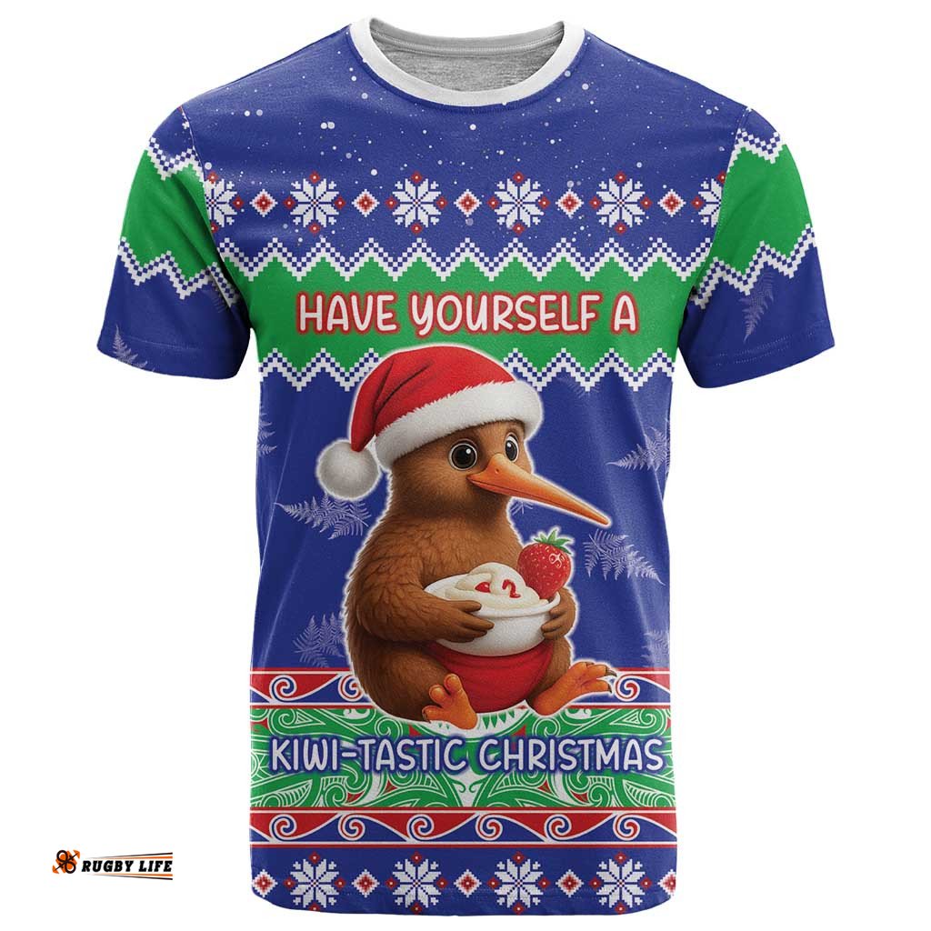 New Zealand Christmas T Shirt Have Yourself A Kiwi-tastic Christmas LT05