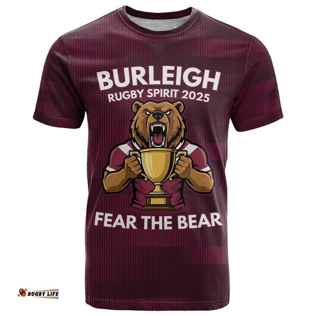 Pride of Burleigh Rugby Spirit Custom T Shirt Queensland Grand Final Edition 2025 LT9