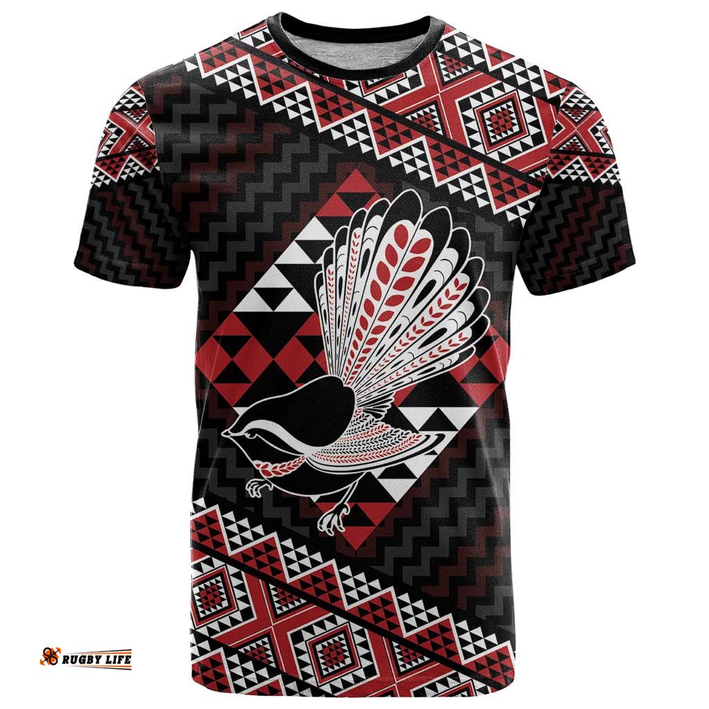 Taniko Aotearoa T Shirt Poutama Mix Piwakawaka LT7