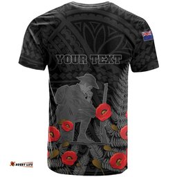 Personalised New Zealand ANZAC Day T Shirt Lest We Forget Soldier Memorial LT15