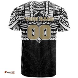Personalized Collingwood Magpies T Shirt Polynesian Tribal Pattern Heritage Football TS04