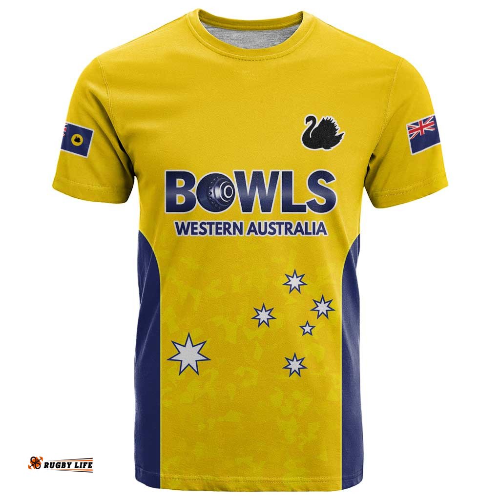 Western Australia Lawn Bowls Custom T Shirt Aussie Minimalist Style LT9
