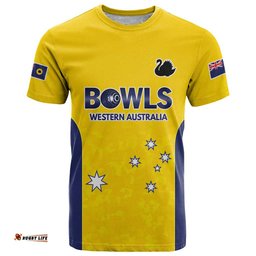 Western Australia Lawn Bowls Custom T Shirt Aussie Minimalist Style LT9