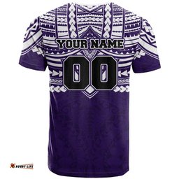Personalized Fremantle Dockers T Shirt Polynesian Tribal Pattern Heritage Football TS04