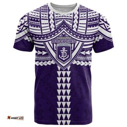 Personalized Fremantle Dockers T Shirt Polynesian Tribal Pattern Heritage Football TS04