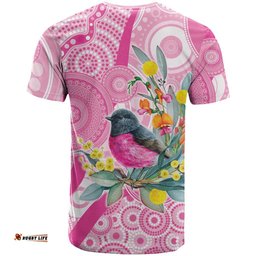 Pink Robin Aboriginal Inspired T Shirt LT9