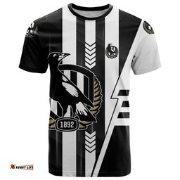 Personalized Collingwood Magpies T Shirt Modern Geometric Sports Graphic Style TS04