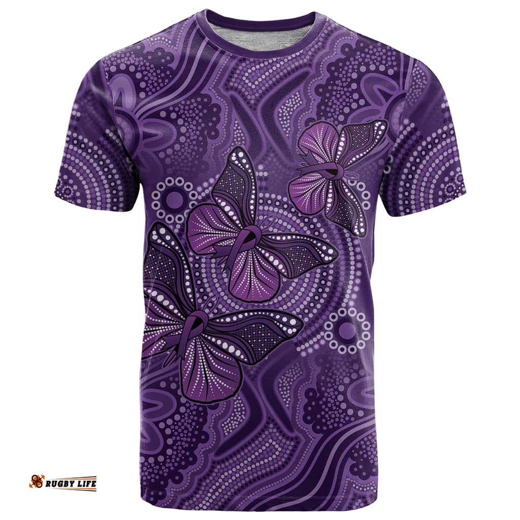 Purple Butterfly Spirit T Shirt Australian Epilepsy Awareness LT9