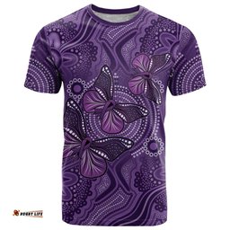Purple Butterfly Spirit T Shirt Australian Epilepsy Awareness LT9