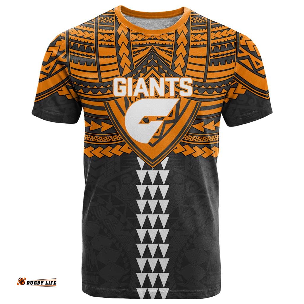 Personalized GWS Giants T Shirt Polynesian Tribal Pattern Heritage Football TS04