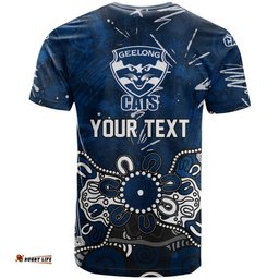 Personalized Geelong Cats T Shirt Aboriginal Dot Painting Graffiti Style TS04