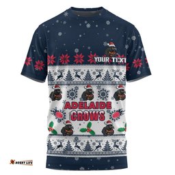 Adelaide Crows T-Shirt Special Ugly Christmas Holiday Footy Fans