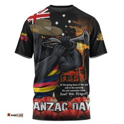 Adelaide Crows T-Shirt Anzac Day Dawn Of Courage Eternal Tribute
