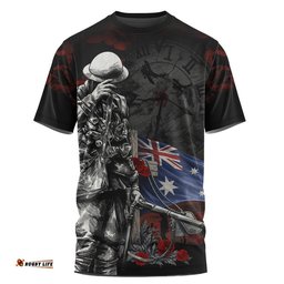 Australia T-Shirt Anzac Day Silent Dawn Spirit Of Remembrance