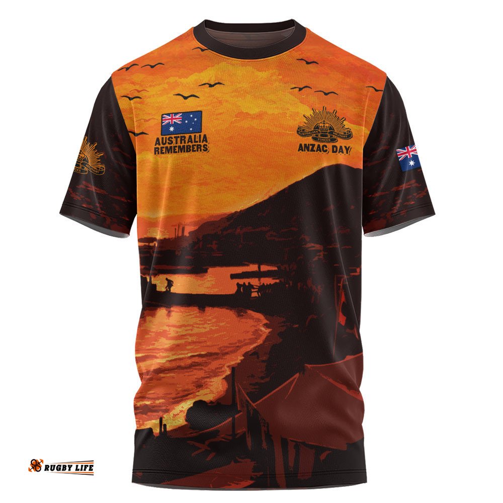 Australia T-Shirt Australia Remembers In Sacred Dawn