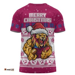 Brisbane Lions T-Shirt Special Ugly Christmas Holiday Footy Fans