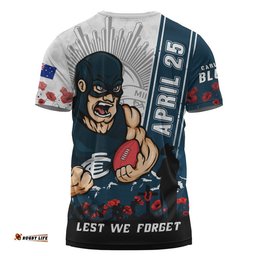 Carlton T-Shirt Anzac Day Lest We Forget Memorial