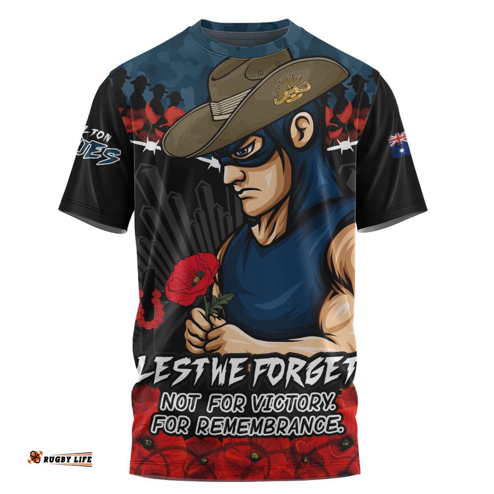 Carlton T-Shirt ANZAC Day Not For Victory For Remembrance