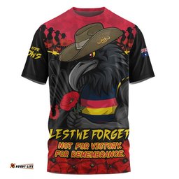 Adelaide Crows T-Shirt ANZAC Day Not For Victory For Remembrance