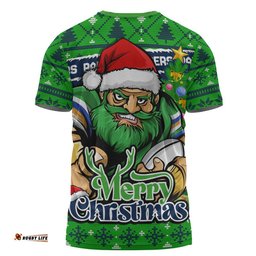 Canberra Raiders T-Shirt Merry Christmas Game Day Knit Style Team Edition