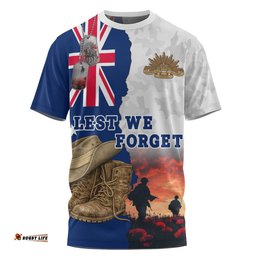 Australia T-Shirt Two Sides Of Service Anzac Day Remembrance