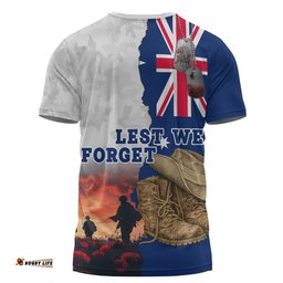 Australia T-Shirt Two Sides Of Service Anzac Day Remembrance