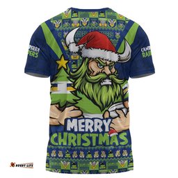 Canberra Raiders T-Shirt Merry Christmas Festive Spirit Edition