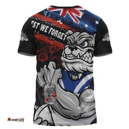 Canterbury-Bankstown Bulldogs T-Shirt Anzac Remembrance Of The Fallen