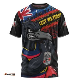 Adelaide Crows T-Shirt Lest We Forget Eternal Honor
