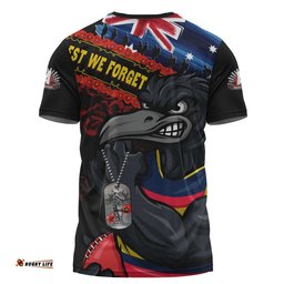 Adelaide Crows T-Shirt Lest We Forget Eternal Honor
