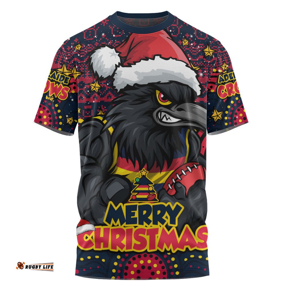 Adelaide Crows T-Shirt Ugly Christmas Knit Patterns Vintage Jersey