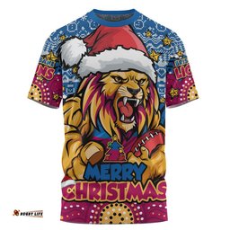 Brisbane Lions T-Shirt Ugly Christmas Knit Patterns Vintage Jersey