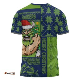 Canberra Raiders T-Shirt Christmas Magic Knit Style Winter Glow
