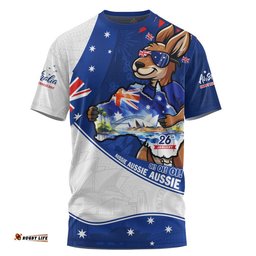 Australia T-Shirt Australia Day Kangaroo Blue Spirit 26 January Holiday