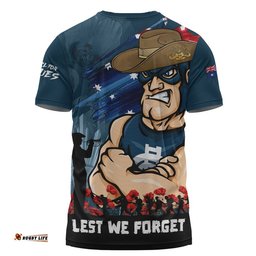Carlton T-Shirt ANZAC Inspired Football Fan Memorial Design