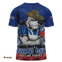 Canterbury-Bankstown Bulldogs T-Shirt Anzac Day Pride Of Service Eternal Memory