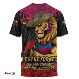 Brisbane Lions T-Shirt ANZAC Day Not For Victory For Remembrance