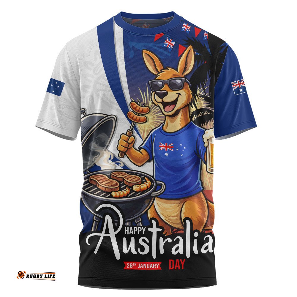 Australia T-Shirt Australia Day Kangaroo Summer Fest Celebration