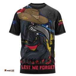 Adelaide Crows T-Shirt ANZAC Inspired Football Fan Memorial Design