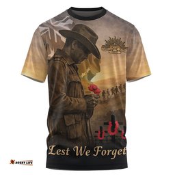 Australia T-Shirt Anzac Day At Dawn We Remember