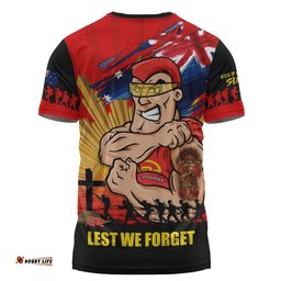 Gold Coast SUNS T-Shirt ANZAC Day Honour And Football Legacy